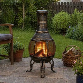 STILISTA Șemineu pentru terasă, 89 cm, bronz