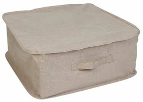 Cutie de depozitare textile Compactor pentru haine și pături cu fermoar Sandy 46 x 46 x 20,5 cm