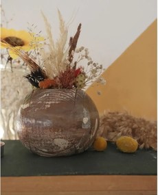 Ghiveci decorativ cu flori artificiale, homs seria A620,17x5.5x9 cm,30337