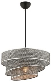 Pendul pe cablu COUPER 1xE27/60W/230V gri/crom lucios