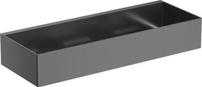 Etajera otel inoxidabil Omnires Uni 30 cm finisaj antracit periat