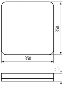 Plafonieră LED industrială Kanlux 37297 IPER LED/35W/230V IK10 IP65 alb pătrat