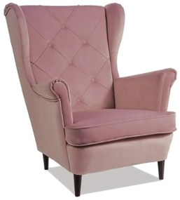 Fotoliu Lord Culoare Roz Vintage Mat, LADY MATT VELVET