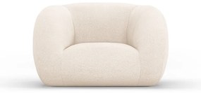 Fotoliu crem cu tapițerie din stofă bouclé Essen – Cosmopolitan Design