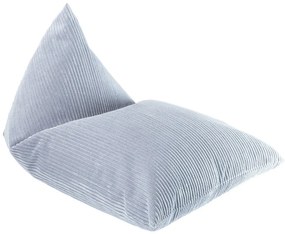 Fotoliu puf pentru copii albastru cu tapițerie din catifea reiată Big Lounger – Wigiwama