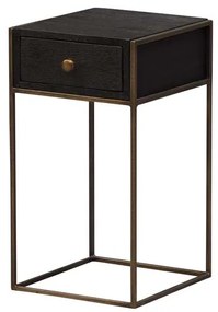 Noptiera din lemn de mango, cu sertar, Black