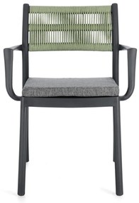 Scaune de grădină gri 4 buc. din plastic Alvin – Bizzotto