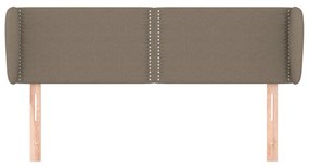Tablie de pat cu aripioare gri taupe 147x23x78 88 cm textil 1, Gri taupe, 147 x 23 x 78 88 cm