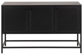 Comodă neagră joasă din metal 125x75 cm Newcastle – Actona