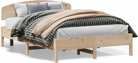 vidaXL Cadru de pat fără saltea, 160x200 cm, lemn masiv pin