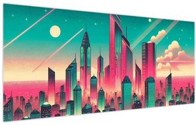 Tablou – Metropolă în stil pop-art (120x50 cm)