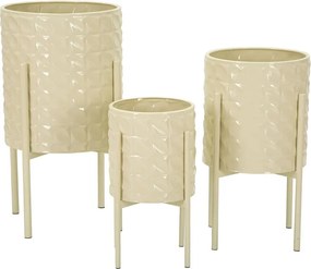 Ghivece decorative 3 buc. din metal ø 36 cm Betsy – Mauro Ferretti