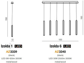 Pendul LED design modern minimalist Izolda 1 ZZ AZ3339
