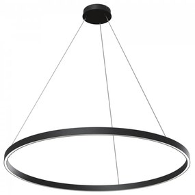 Lustra moderna neagra cu un cerc led Maytoni Rim XL