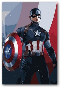 Pictura pe numere cu un cadru "Capitan Amerika 2" 50x40 cm