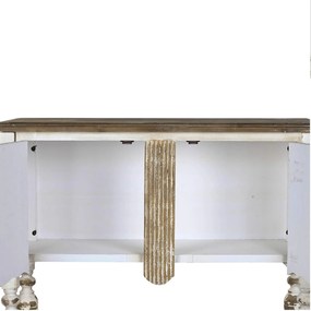 Consola Grit din lemn antichizat alb 106.5x41x99.5 cm