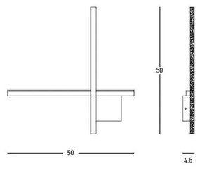 Aplica LED dimabila design minimalist decorativ Tori I