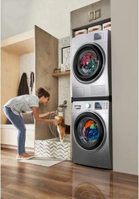 Meliconi 656138 - Suport de stivuire pentru mașină de spălat și uscător, 70 cm, negru