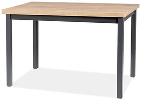 Masă de sufragerie Alfred (stejar + negru) (pentru 4 persoane). 1049840