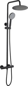 Set de duș fără pipă cu termostat Rea Lungo Black