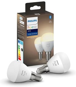 Set 2x LED bec Philips Hue WHITE P45 E14/5,5W/230V 2700K dimabil