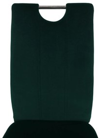 Scaun de masă, ţesătură de catifea smarald / crom, OLIVA NEW