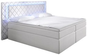 Pat matrimonial Boxspring 180 cm Pius (negru) (cu saltele). 611047