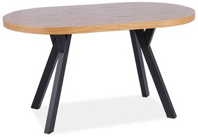 Masa de bucaterie Domingo II, stejar / negru