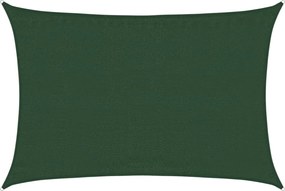vidaXL Pânză parasolar, verde închis, 3,5x4,5 m, HDPE, 160 g/m²