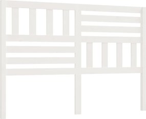vidaXL Tăblie de pat, alb, 126x4x100 cm, lemn masiv de pin