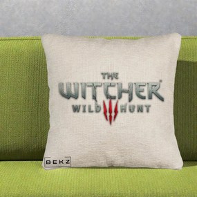 Perna Personalizata The Witcher 3 Wild Hunt, 40x40 cm, Bej Canapea, Husa Detasabila, Perna Inclusa, BEKZ®