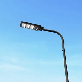 Lampă LED stradală solară dimabilă LED/12W/3,2V 6000K IP65 10000 mAh + telecomandă