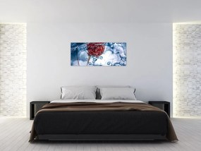 Tablou - detailu zmeură în apă (120x50 cm)