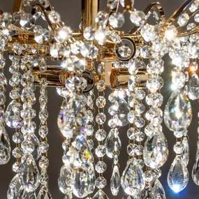 Lustră de cristal aplicată Brilagi CRYSTAL 6xE14/60W/230V auriu