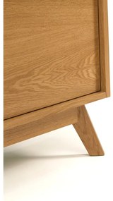 Comodă în culoare naturală joasă cu aspect de lemn de stejar 100x75 cm Kensal – Woodman