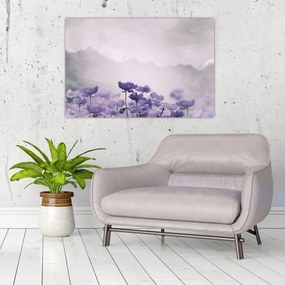 Tablou - Flori mov în munți (90x60 cm)