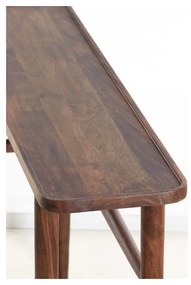 Masă consolă maro din lemn masiv de acacia 30x120 cm Qiano – Light &amp; Living