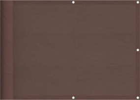 vidaXL Paravan de balcon, maro, 75x1000 cm, 100% poliester oxford