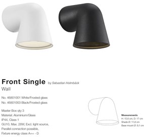 Aplica de exterior stil modern Front Single neagra 46801003 NL