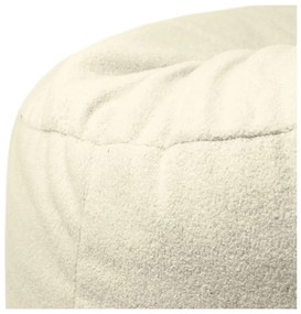 Fotoliu bean bag crem cu tapițerie din țesătură bouclé Om 110 – SLOWDOWN