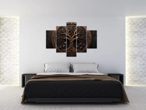 Tablou – Arborele vieții din lemn (150x105 cm)