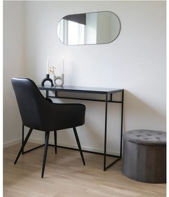 Oglindă Jersey din oțel, neagră, 35x80 cm