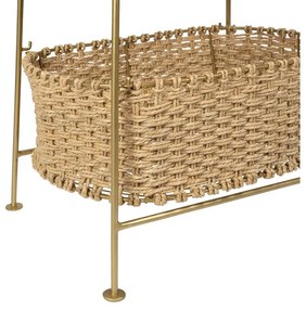 Raft organizator, din metal si iuta, 3 rafturi, Reserve