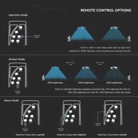 Lampă stradală solară LED 10W 3,2V 6500K IP65 cu senzor și telecomandă