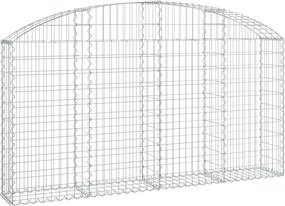 vidaXL Coș gabion arcuit 200x30x100/120 cm fier galvanizat