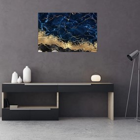Tablou - Marmură albastru închis (90x60 cm)