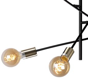 Lustră pe cablu ONLI CROSS 6xE27/22W/230V negru/alamă