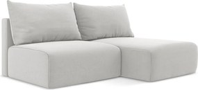 Colțar gri deschis extensibil/cu spațiu de depozitare cu tapițerie din catifea (cu colț pe partea dreaptă/cu șezlong) Kalena – Makamii