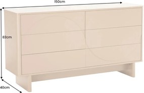 Comoda cu sertare si blat ceramic SAVOY 150cm