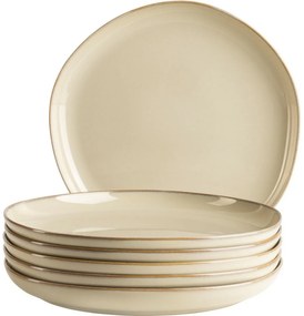 Set de farfurii plate Cordelia Sand 27 cm, 6bucăți